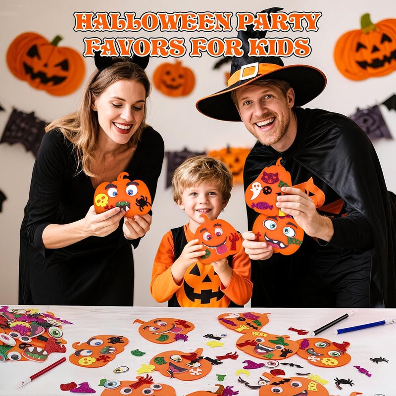 OCHIDO 312 PCS Halloween Crafts for Kids, DIY Foam Pumpkins for Craft Bulk, Halloween Arts and Crafts for Party Favors Supplies, Halloween's Decorations, Classroom Craft Activities - Image 5